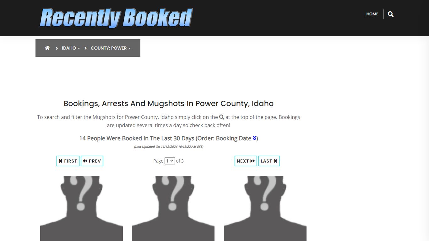 Bookings, Arrests and Mugshots in Power County, Idaho - Recently Booked